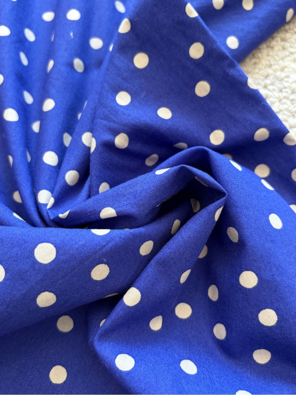 Zara Blue White Polka Dot Drawstring Wide Leg Pants Size S - Picture 2 of 5